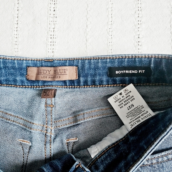 Judy Blue MR Rigid Magic Released Hem Boyfriend Straight Ankle Jeans 5/27 NWOT - Picture 15 of 15